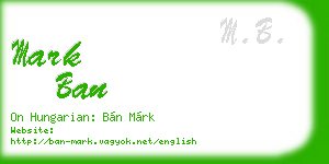 mark ban business card